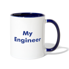 I Love My Engineer Contrast Coffee Mug - Blue - white/cobalt blue