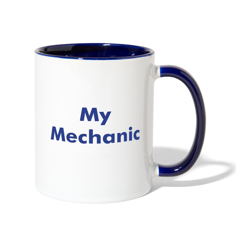 I Love My Mechanic Contrast Coffee Mug - Blue