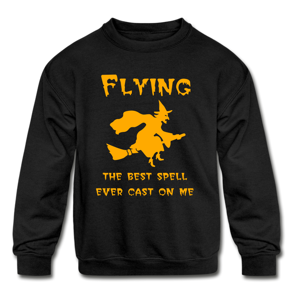 Flying Spell Kids Sweatshirt - black