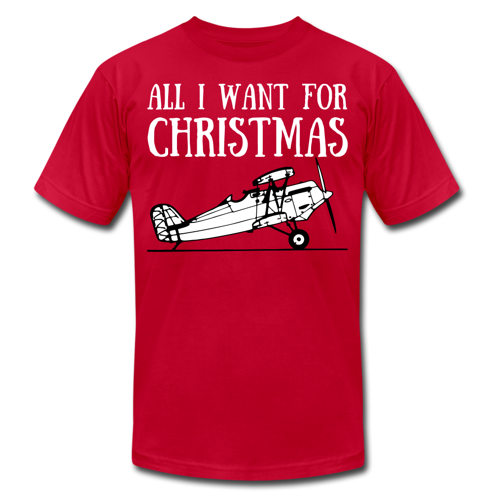 All I Want For Christmas Unisex Tee - red