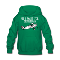All I Want for Christmas Kids' Hoodie - kelly green