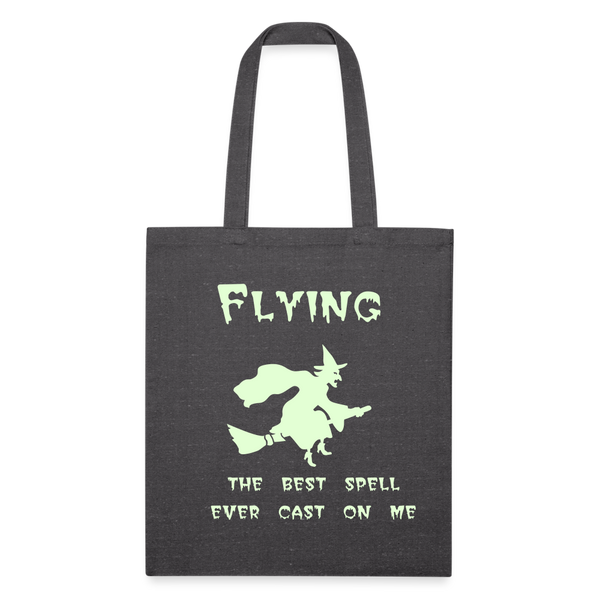 Halloween Glow in the Dark Recycled Tote Bag - charcoal grey