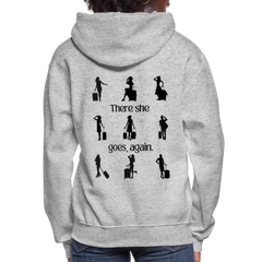There She Goes Women's Hoodie - heather gray