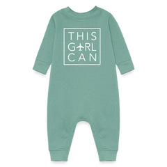 This Girl Can Baby Fleece One Piece - saltwater