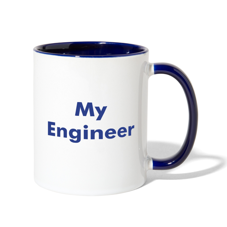 I Love My Engineer Contrast Coffee Mug - Blue
