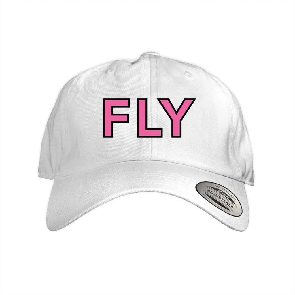 Fly Dad Cap - Pink on White