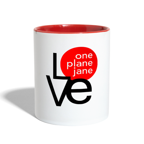 I Love My Pilot - Contrast Coffee Mug - white/red