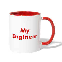 I Love My a Engineer - Contrast Coffee Mug - white/red