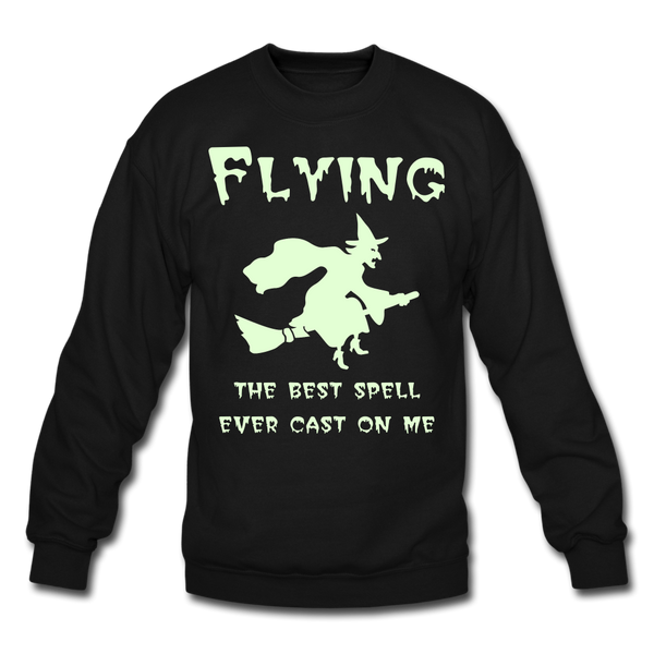 Flying Spell - Glow in the Dark Sweatshirt - black