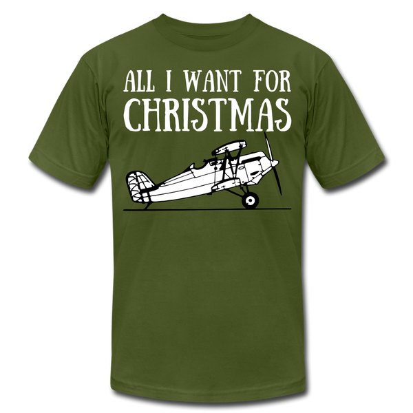 All I Want For Christmas Unisex Tee - olive