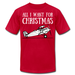 All I Want For Christmas Unisex Tee - red