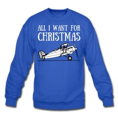 All I Want For Christmas Sweatshirt - royal blue
