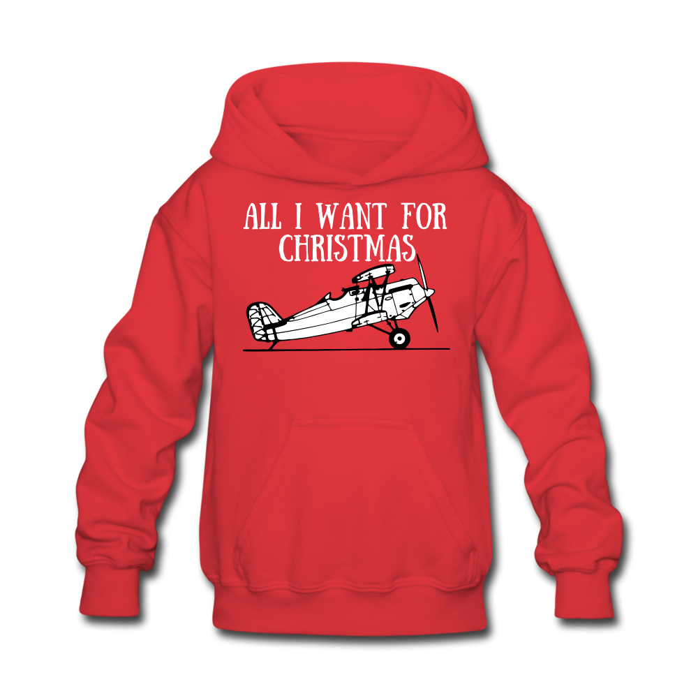 All I Want for Christmas Kids' Hoodie - red
