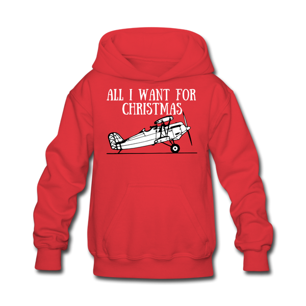 All I Want for Christmas Kids' Hoodie - red