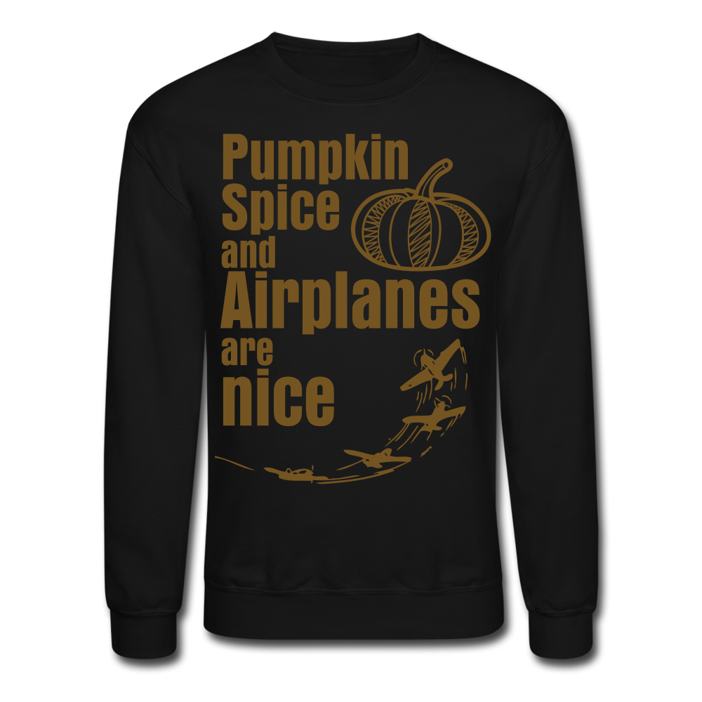 Pumpkin Spice and Airplanes are Nice (Glitter edition) - black